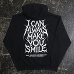 Always Smile Pullover Hoodie Black Any Means Necessary Clothing