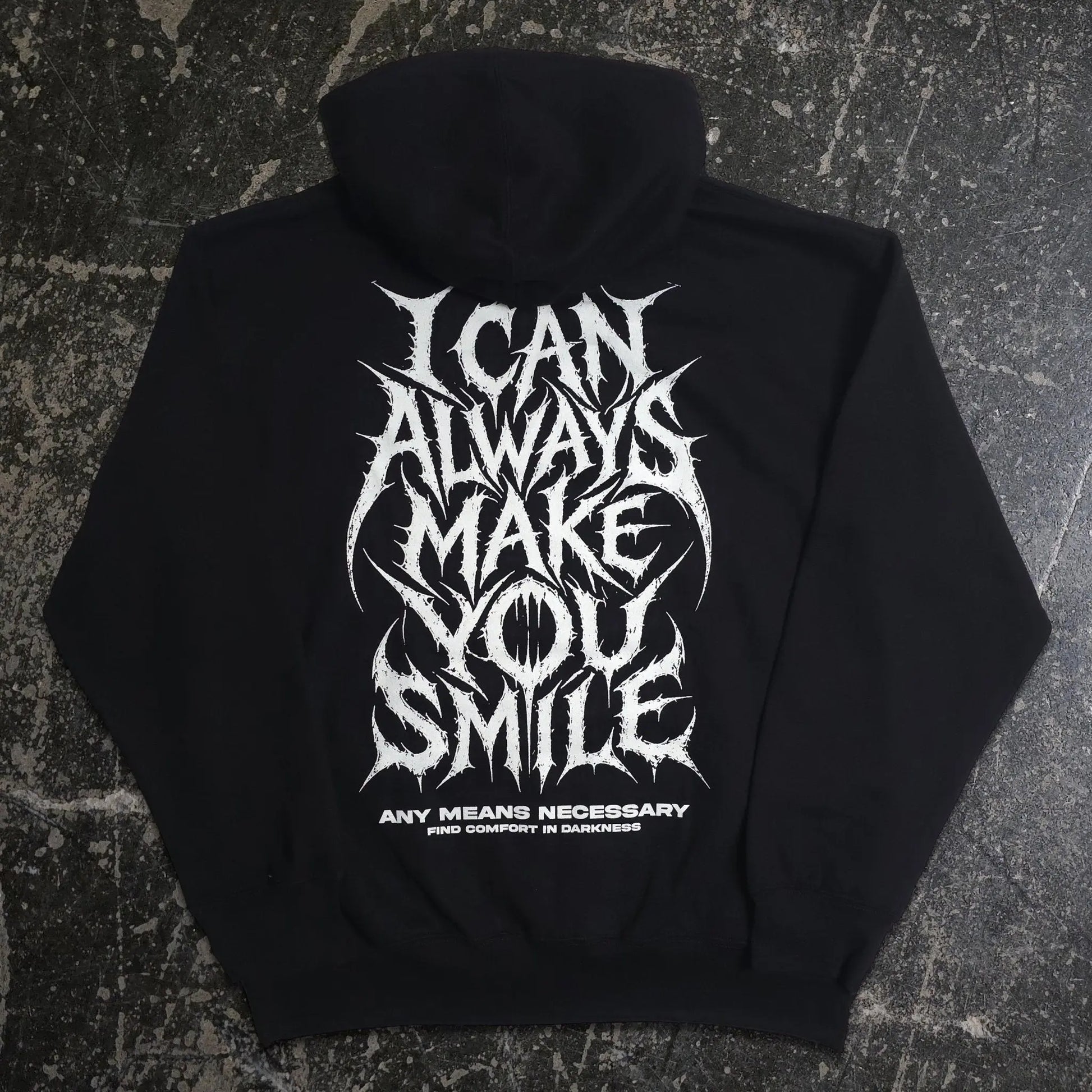 Always Smile Pullover Hoodie Black - Blade & Thread