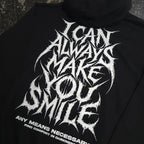 Always Smile Pullover Hoodie Black Any Means Necessary Clothing