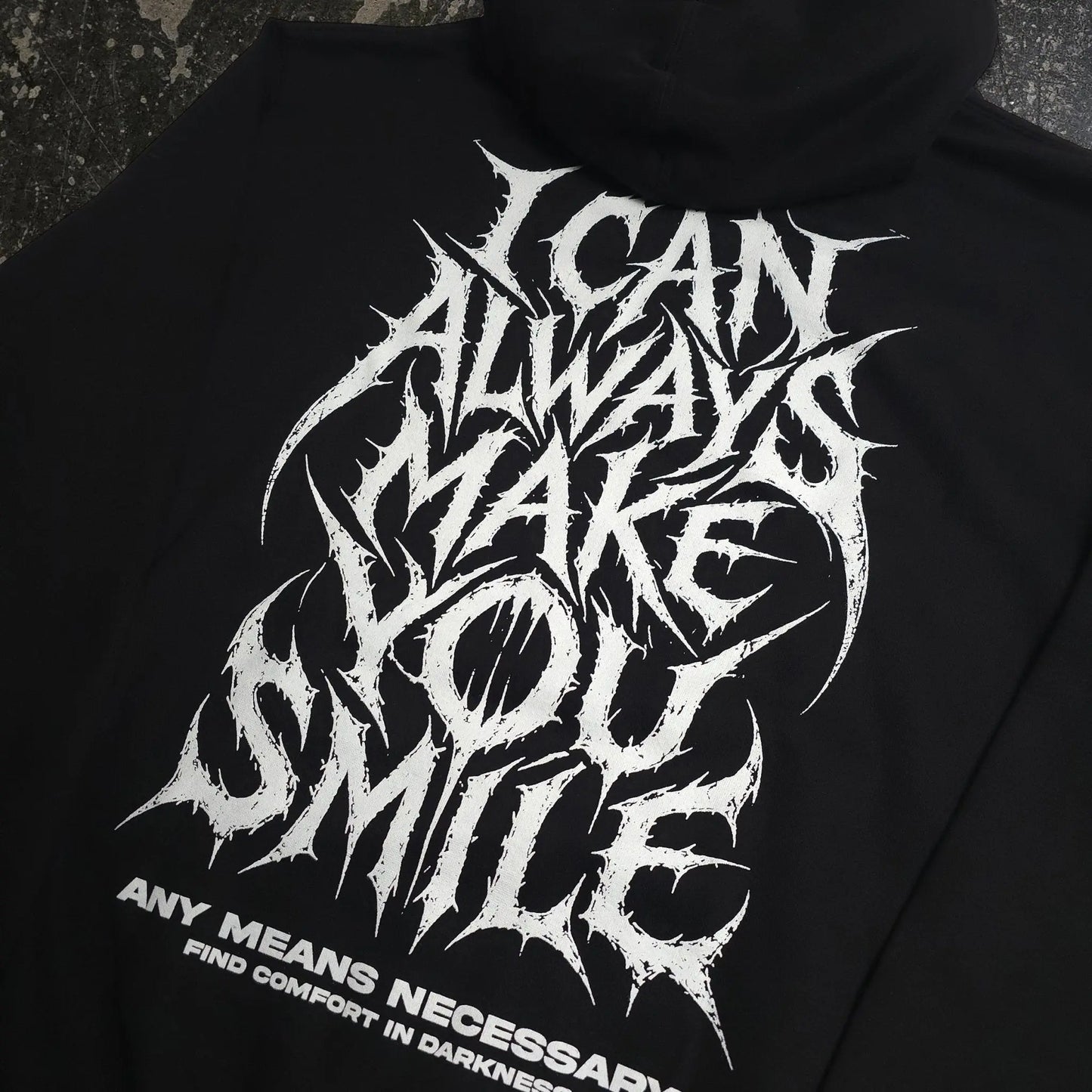 Always Smile Pullover Hoodie Black - Blade & Thread
