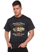 American Classic Men's Bamboo Viscose/Organic Cotton Short Sleeve Graphic T-Shirt Spun Bamboo