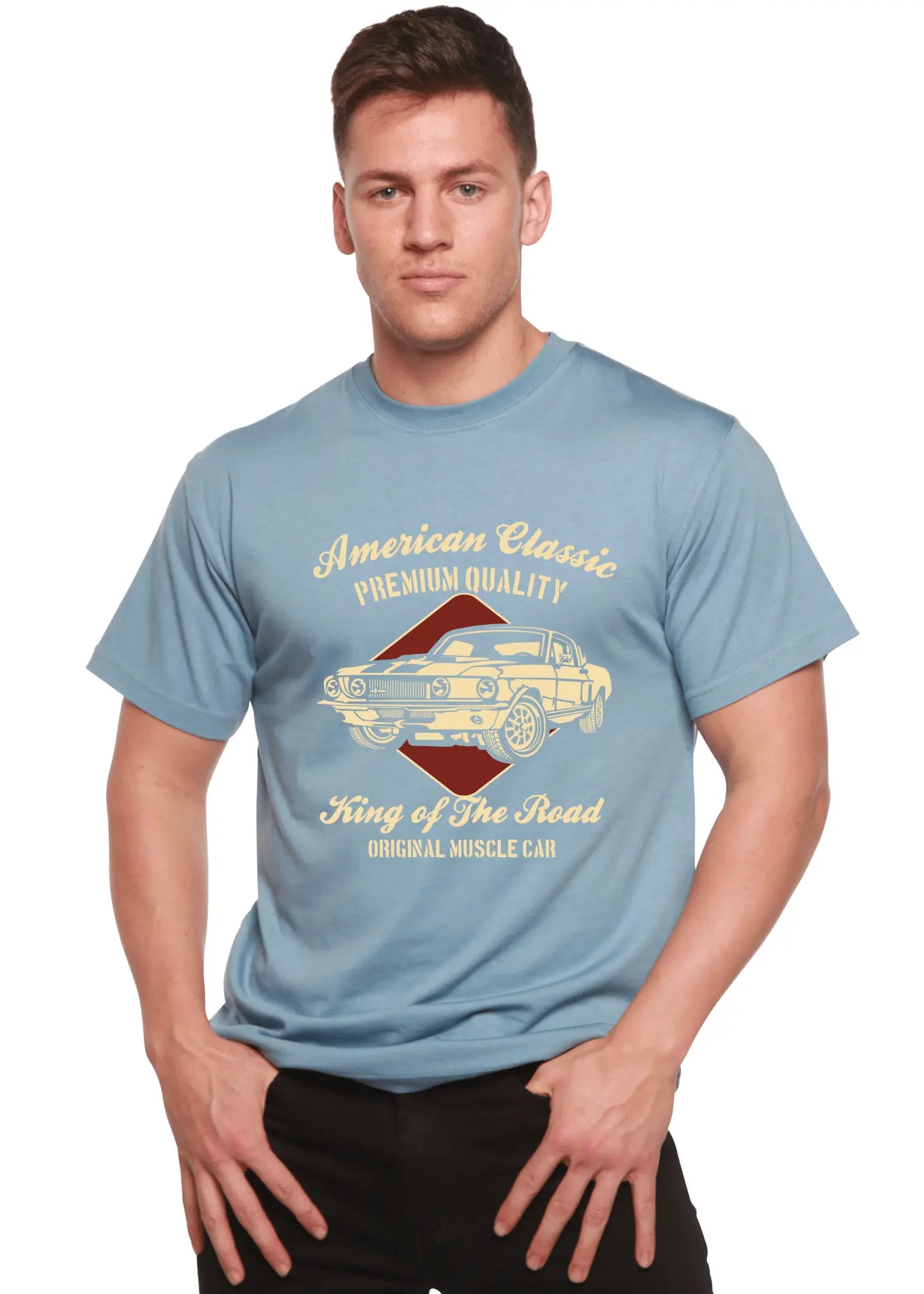 American Classic Men's Bamboo Viscose/Organic Cotton Short Sleeve Graphic T-Shirt - Blade & Thread