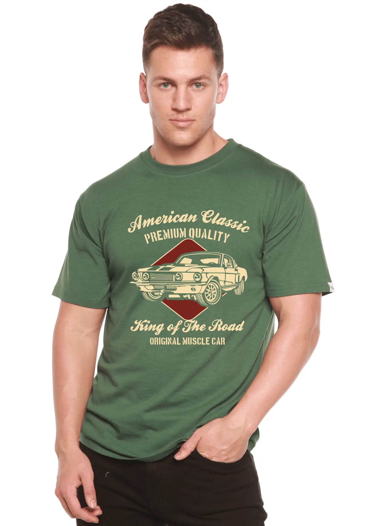 American Classic Men's Bamboo Viscose/Organic Cotton Short Sleeve Graphic T-Shirt - Blade & Thread