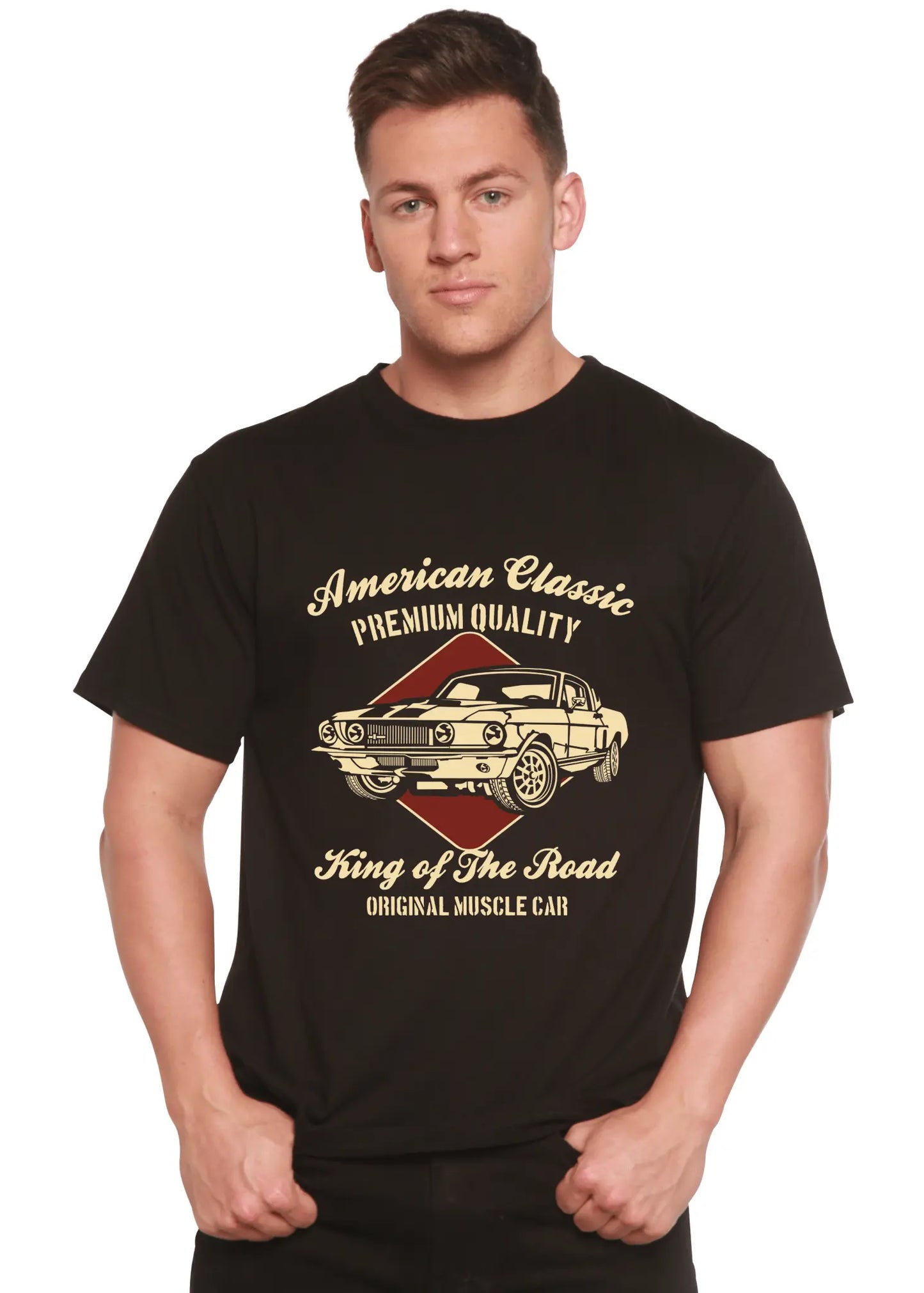 American Classic Men's Bamboo Viscose/Organic Cotton Short Sleeve Graphic T-Shirt - Blade & Thread