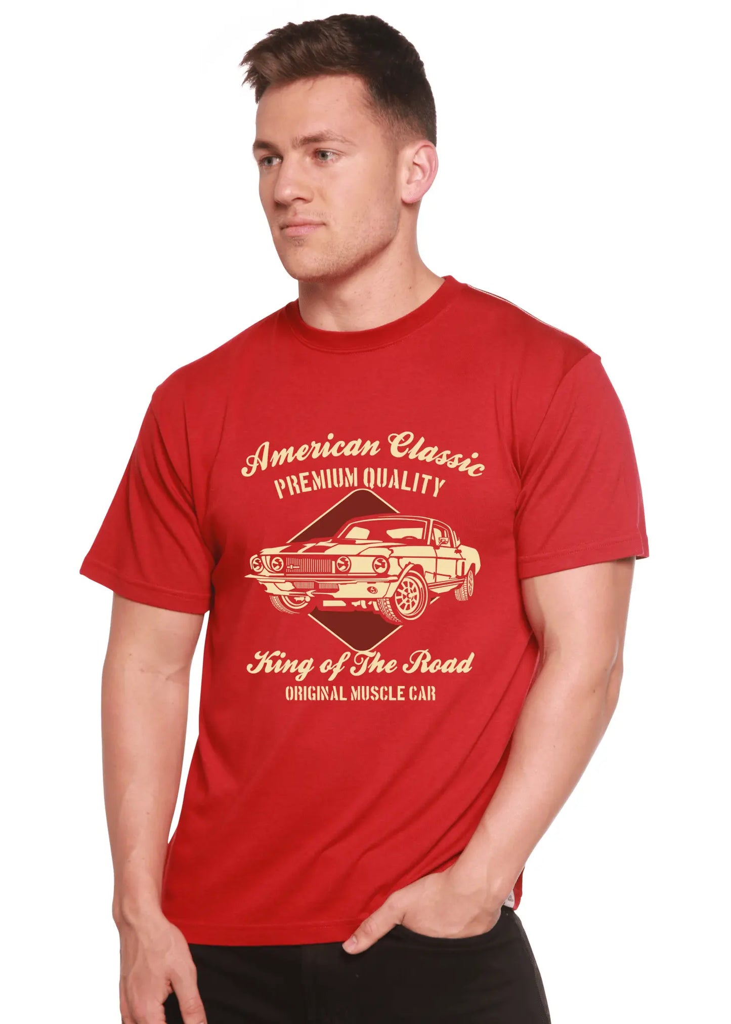 American Classic Men's Bamboo Viscose/Organic Cotton Short Sleeve Graphic T-Shirt - Blade & Thread