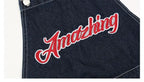 American Embroidery Denim Overalls Women Jean Jumpsuits Loose Straight Wide Leg Pants nowadaysfashion