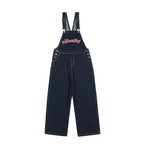 American Embroidery Denim Overalls Women Jean Jumpsuits Loose Straight Wide Leg Pants nowadaysfashion
