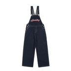 American Embroidery Denim Overalls Women Jean Jumpsuits Loose Straight Wide Leg Pants nowadaysfashion