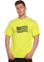 American Flag Men's Bamboo Short Sleeve Graphic T-Shirt Spun Bamboo