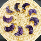 Amethyst Love Bezel Pendant Amethyst Teeth Hole Moon Peach Heart Shape Necklace nowadaysfashion