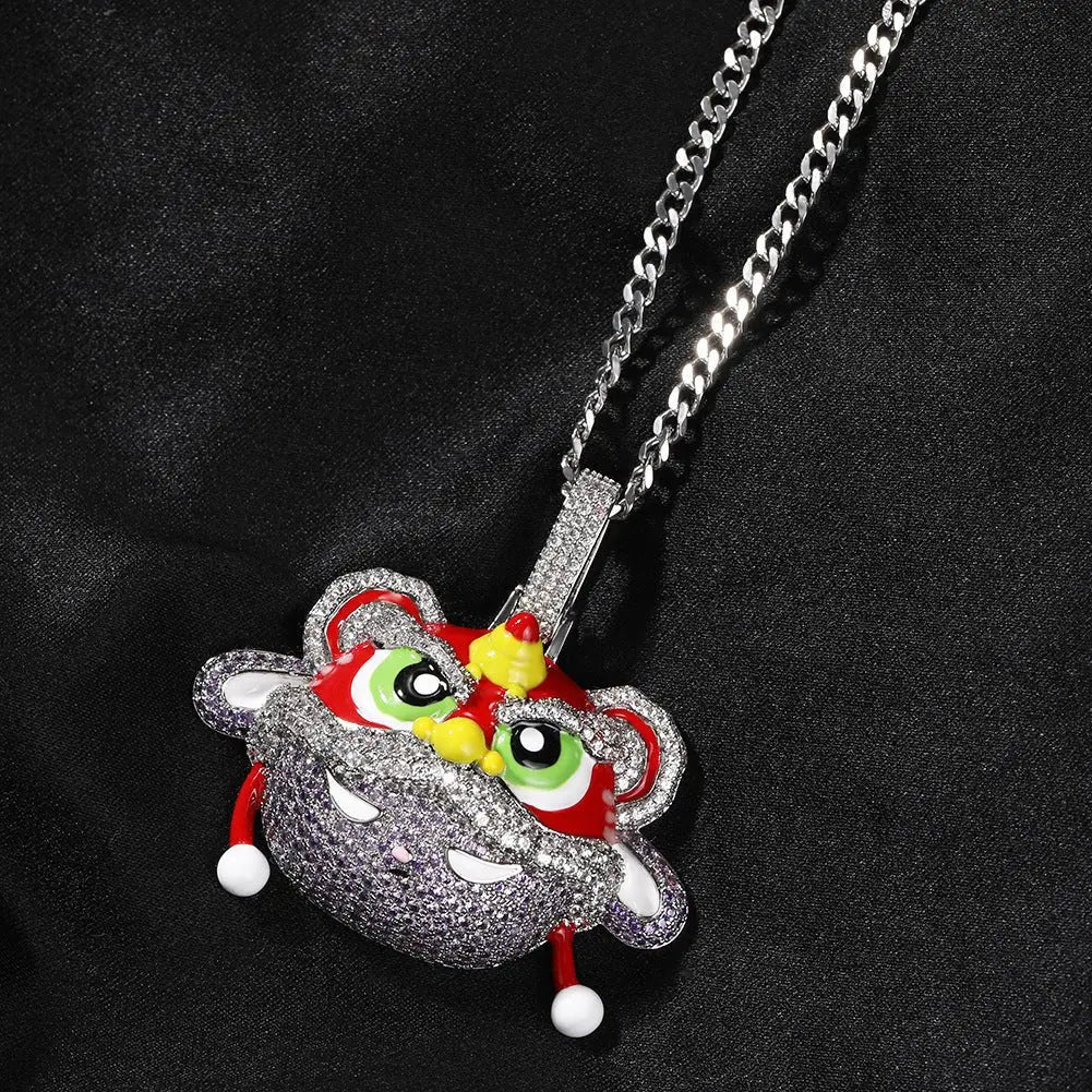 Ancient Lion Pendant Necklace Personalized Diamond Hip-Hop Necklace - Blade & Thread