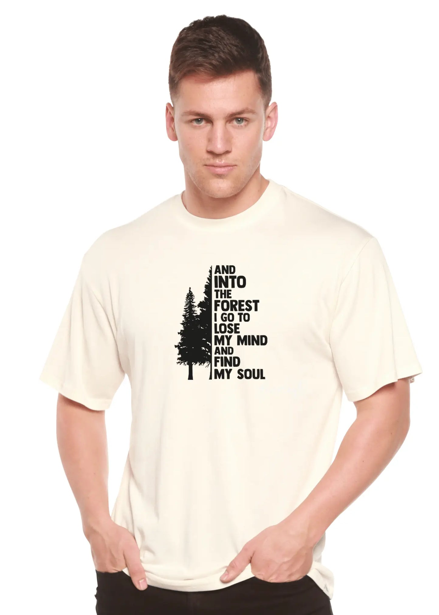 And Into The Forest I Go Men's Bamboo Viscose/Organic Cotton Short Sleeve Graphic T-Shirt - Blade & Thread