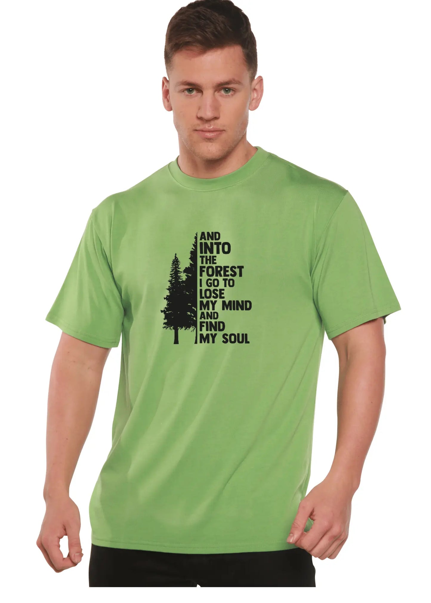 And Into The Forest I Go Men's Bamboo Viscose/Organic Cotton Short Sleeve Graphic T-Shirt - Blade & Thread