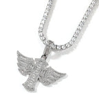 Angel Wings Cross Diamond Pendant nowadaysfashion