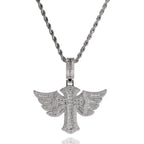 Angel Wings Cross Diamond Pendant nowadaysfashion