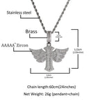 Angel Wings Cross Diamond Pendant nowadaysfashion