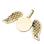 Angel Wings Custom Photo Medallion Necklace Iced Out  Cubic Zirconia Pendant Hip Hop Jewelry nowadaysfashion