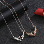 Angel wings with customizable photosProjection Necklace  Pendant Jewelry nowadaysfashion
