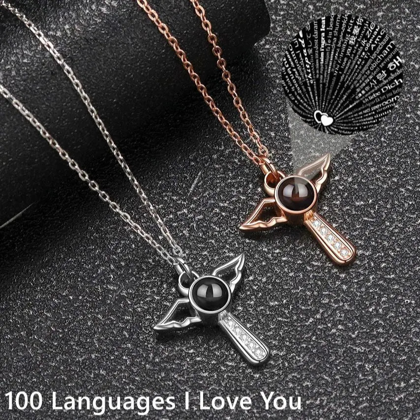 Angels Photo Custom Projection Necklace For Women Personalized Pendant Jewelry nowadaysfashion