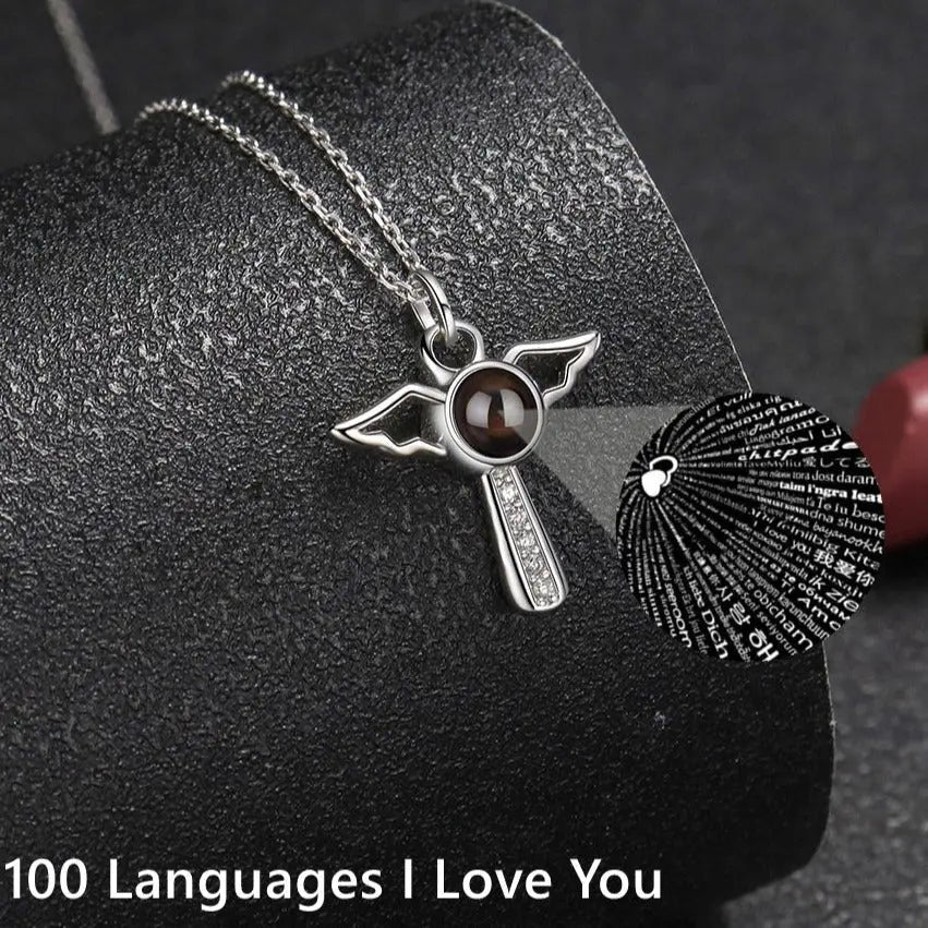 Angels Photo Custom Projection Necklace For Women Personalized Pendant Jewelry - Blade & Thread