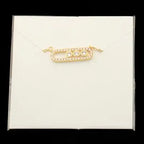 Arab Style Crystal Bead Pendant For Women Wedding Jewelry 3 Dot On Oval Necklace nowadaysfashion