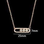 Arab Style Crystal Bead Pendant For Women Wedding Jewelry 3 Dot On Oval Necklace nowadaysfashion