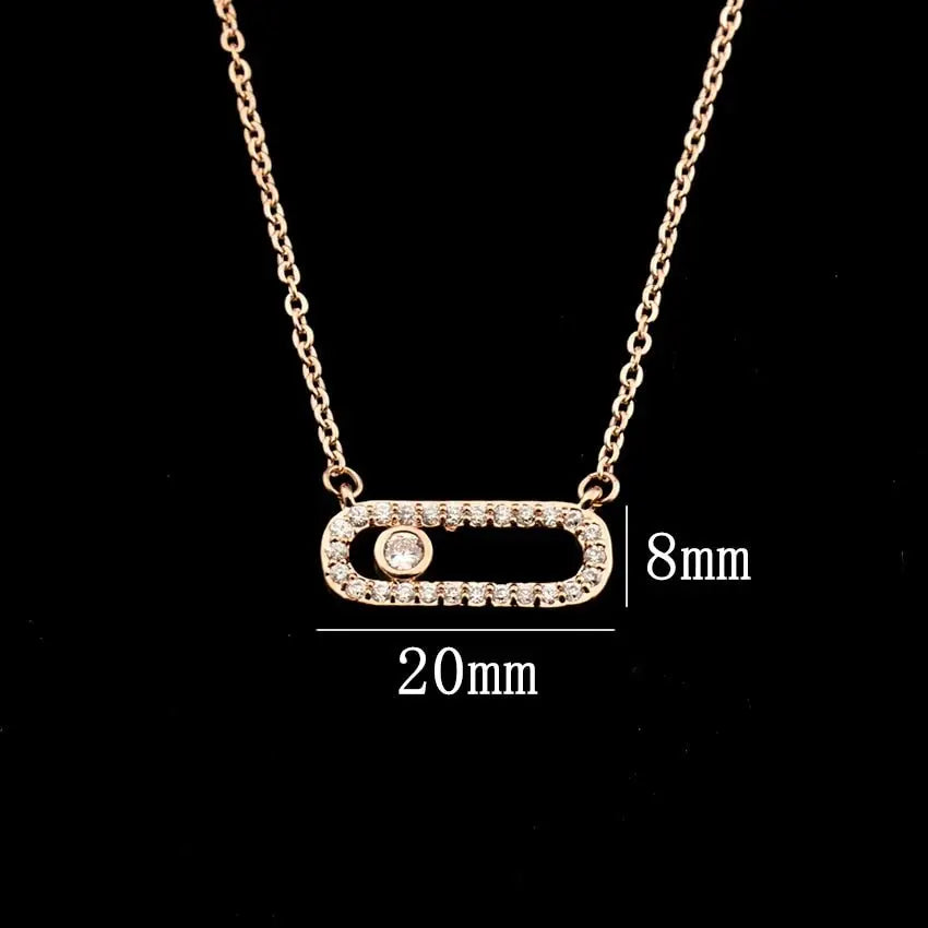 Arab Style Crystal Bead Pendant For Women Wedding Jewelry 3 Dot On Oval Necklace - Blade & Thread