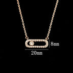 Arab Style Crystal Bead Pendant For Women Wedding Jewelry 3 Dot On Oval Necklace nowadaysfashion