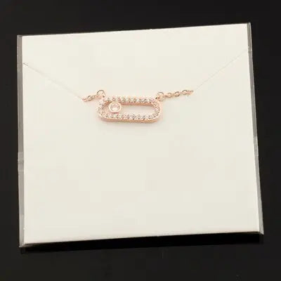 Arab Style Crystal Bead Pendant For Women Wedding Jewelry 3 Dot On Oval Necklace - Blade & Thread