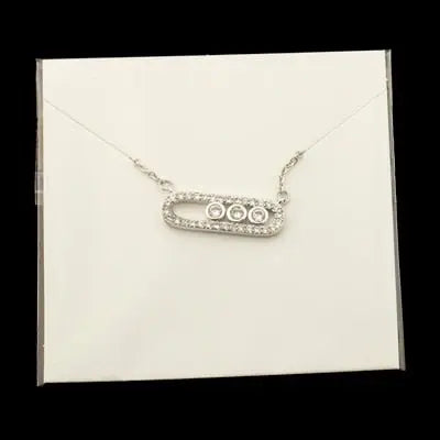 Arab Style Crystal Bead Pendant For Women Wedding Jewelry 3 Dot On Oval Necklace - Blade & Thread