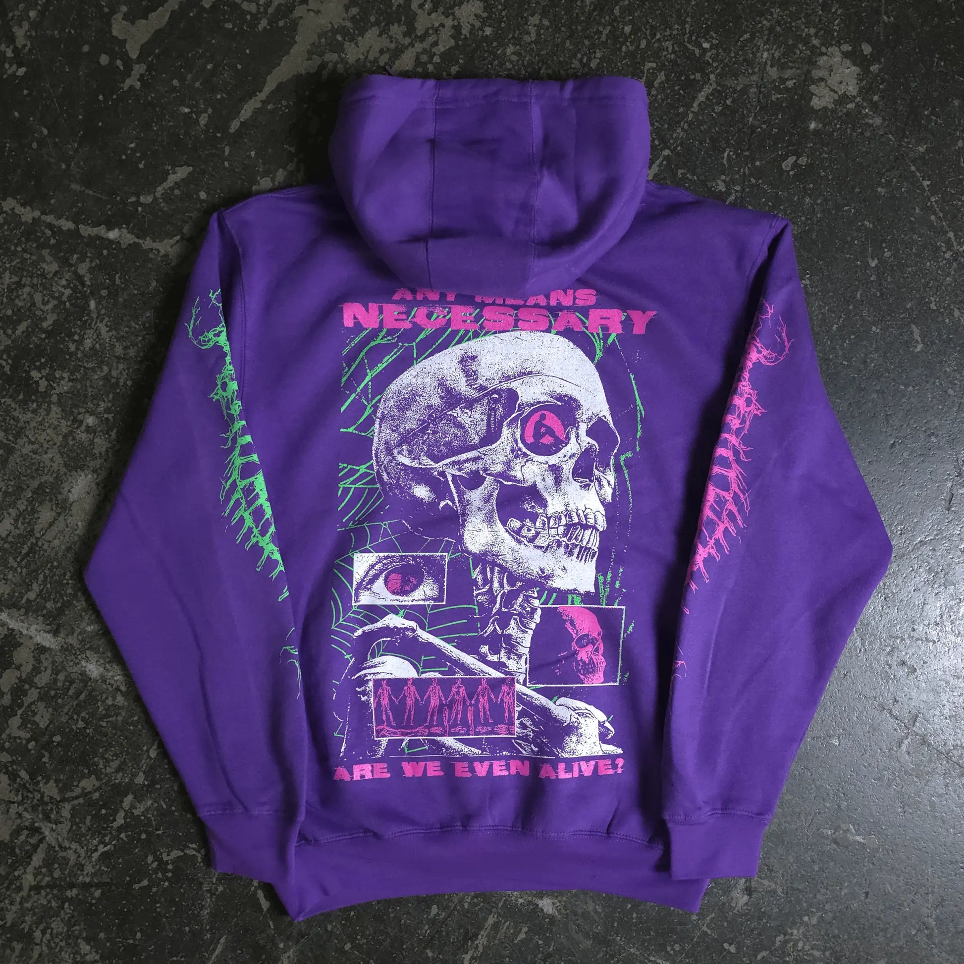 Are We Even Alive Pullover Hoodie Purple - Blade & Thread