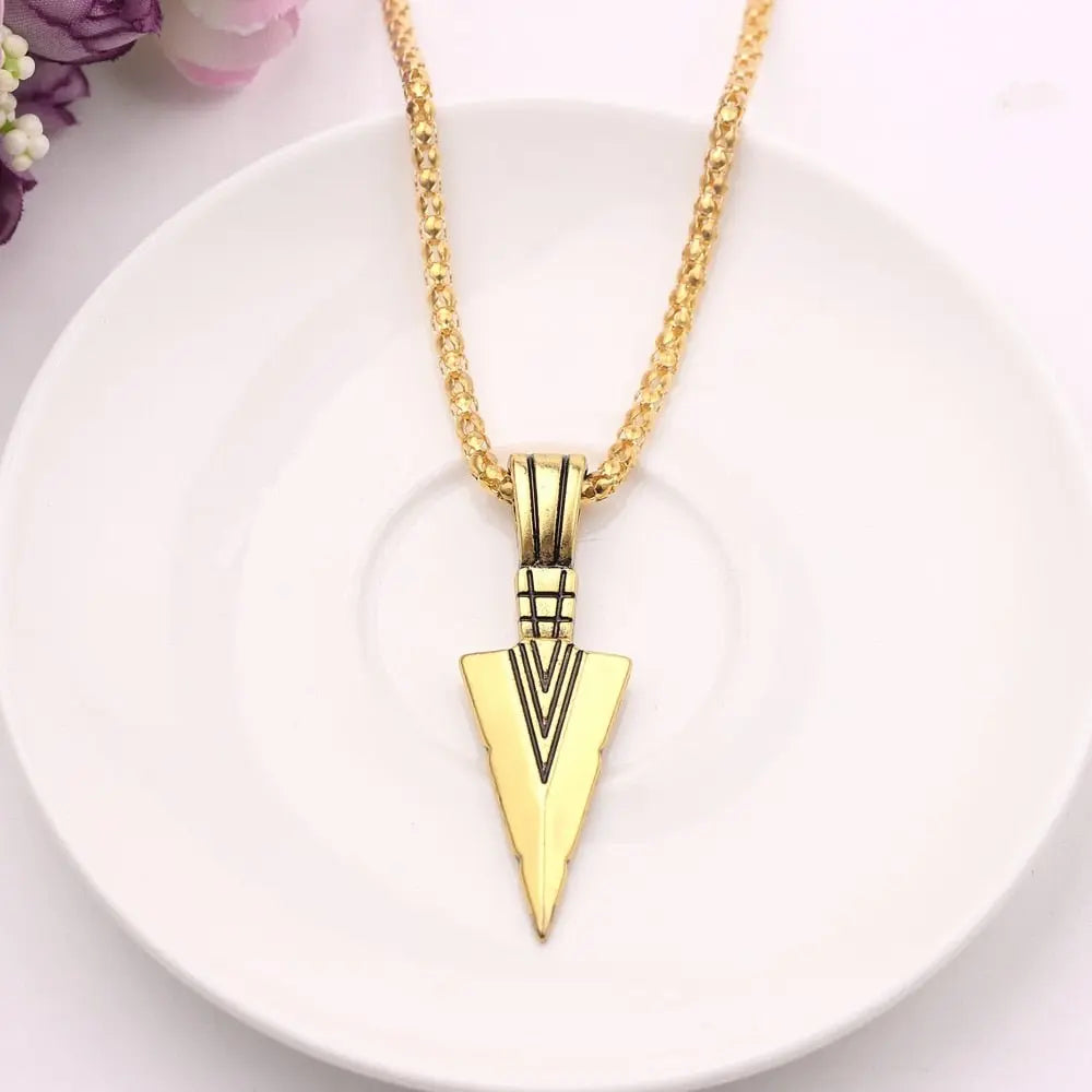 Arrow Head Pendant Long Chain Necklaces mens necklaces Collier Femme ArrowHead nowadaysfashion