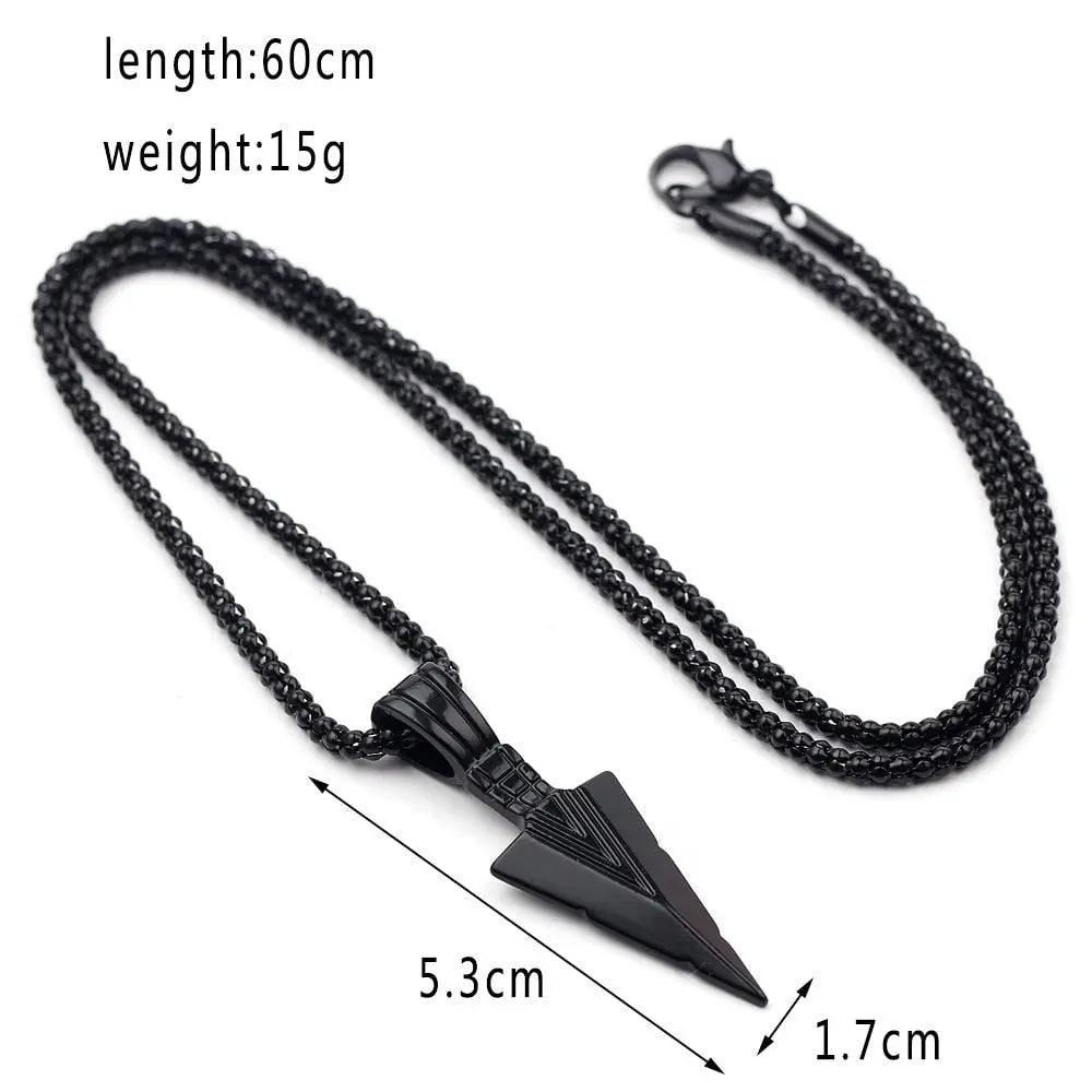 Arrow Head Pendant Long Chain Necklaces mens necklaces Collier Femme ArrowHead - Blade & Thread
