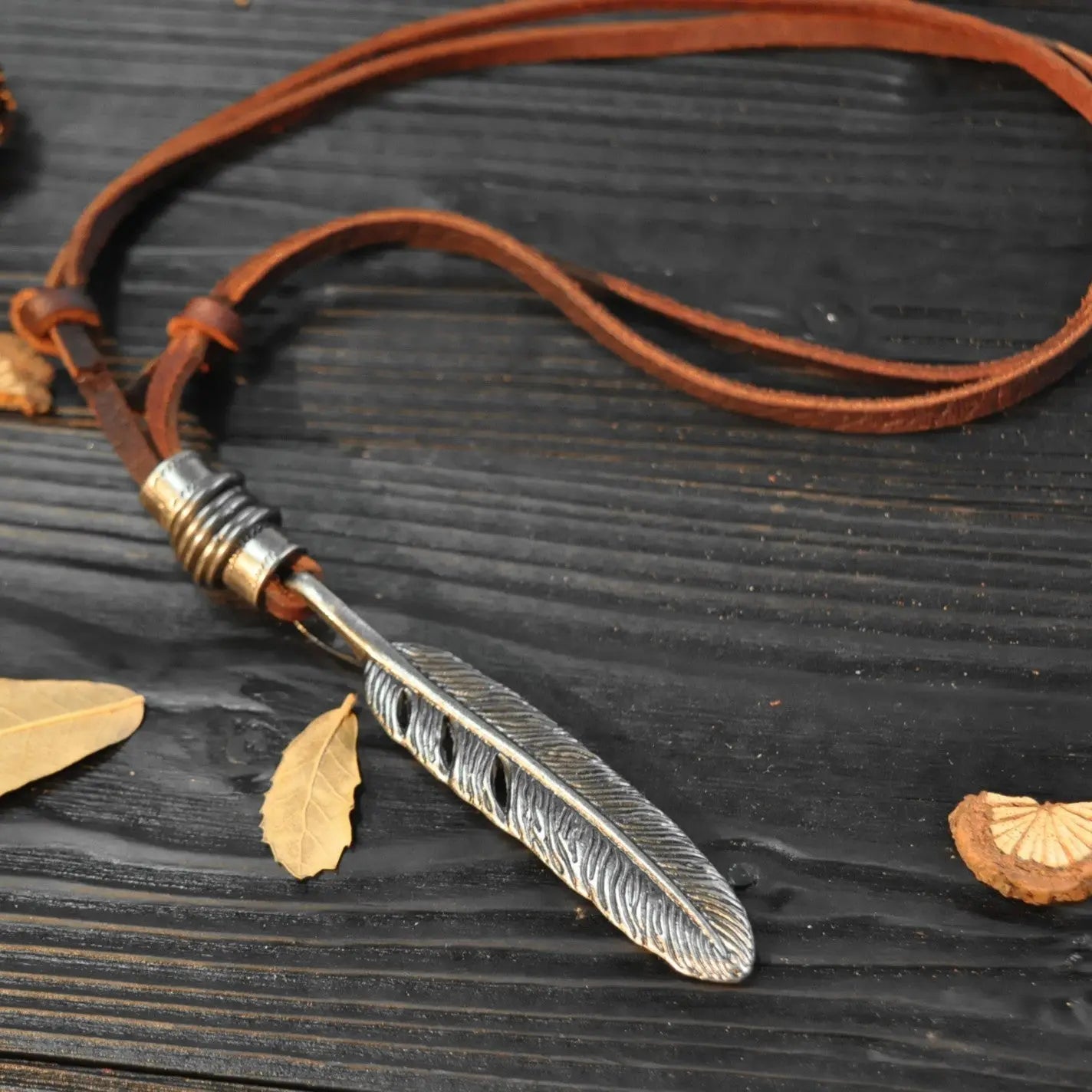 Artistic angel wings pendant - Blade & Thread