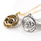 Astronomical ball projection necklace rotatable pendant nowadaysfashion