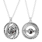 Astronomical ball projection necklace rotatable pendant nowadaysfashion