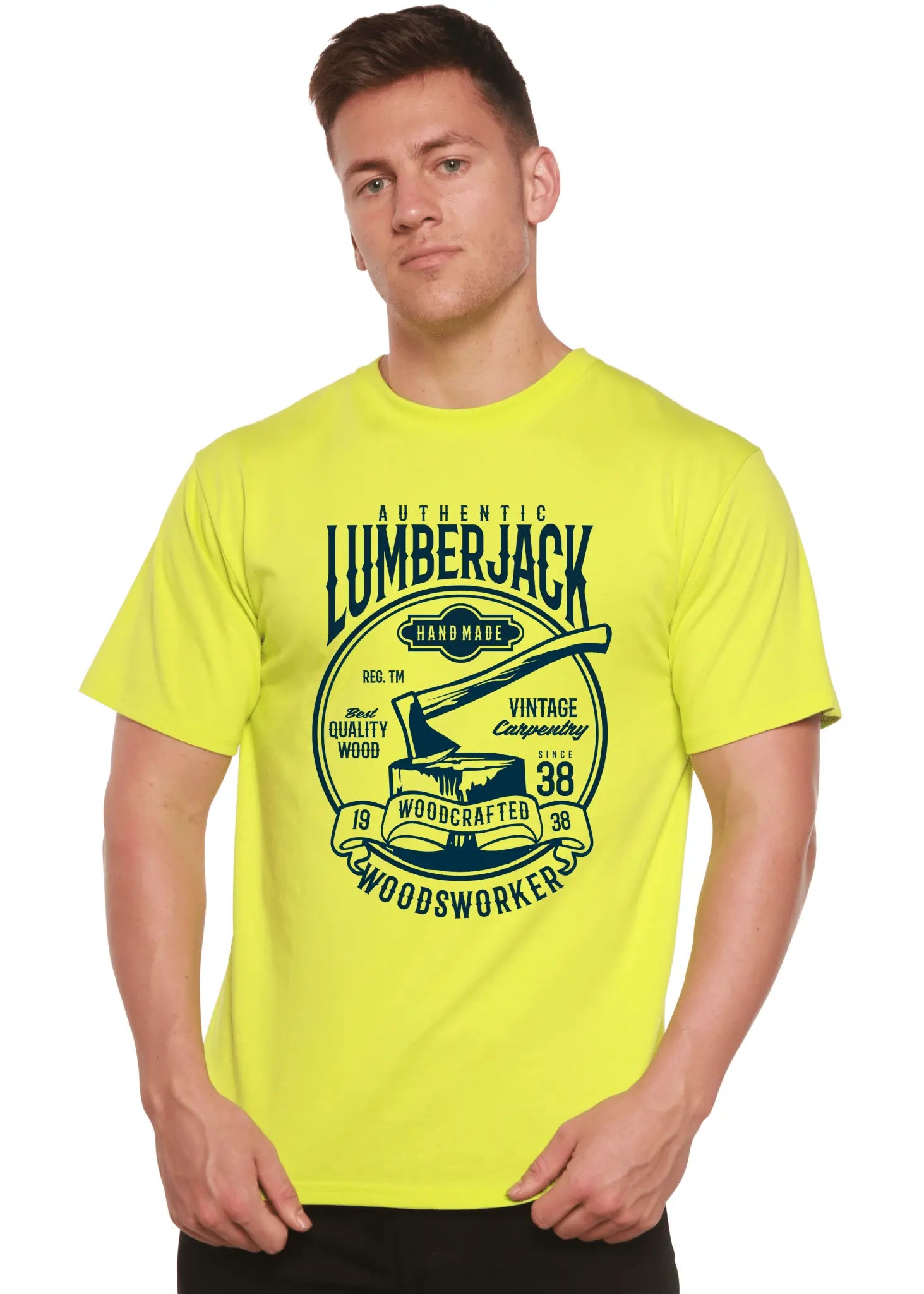 Authentic Lumberjack Men's Bamboo Viscose/Organic Cotton Short Sleeve Graphic T-Shirt - Blade & Thread