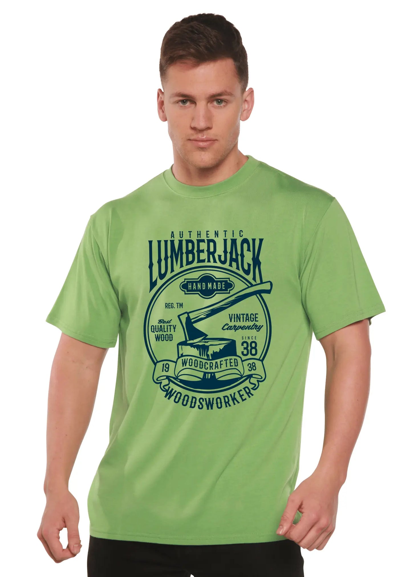 Authentic Lumberjack Men's Bamboo Viscose/Organic Cotton Short Sleeve Graphic T-Shirt - Blade & Thread
