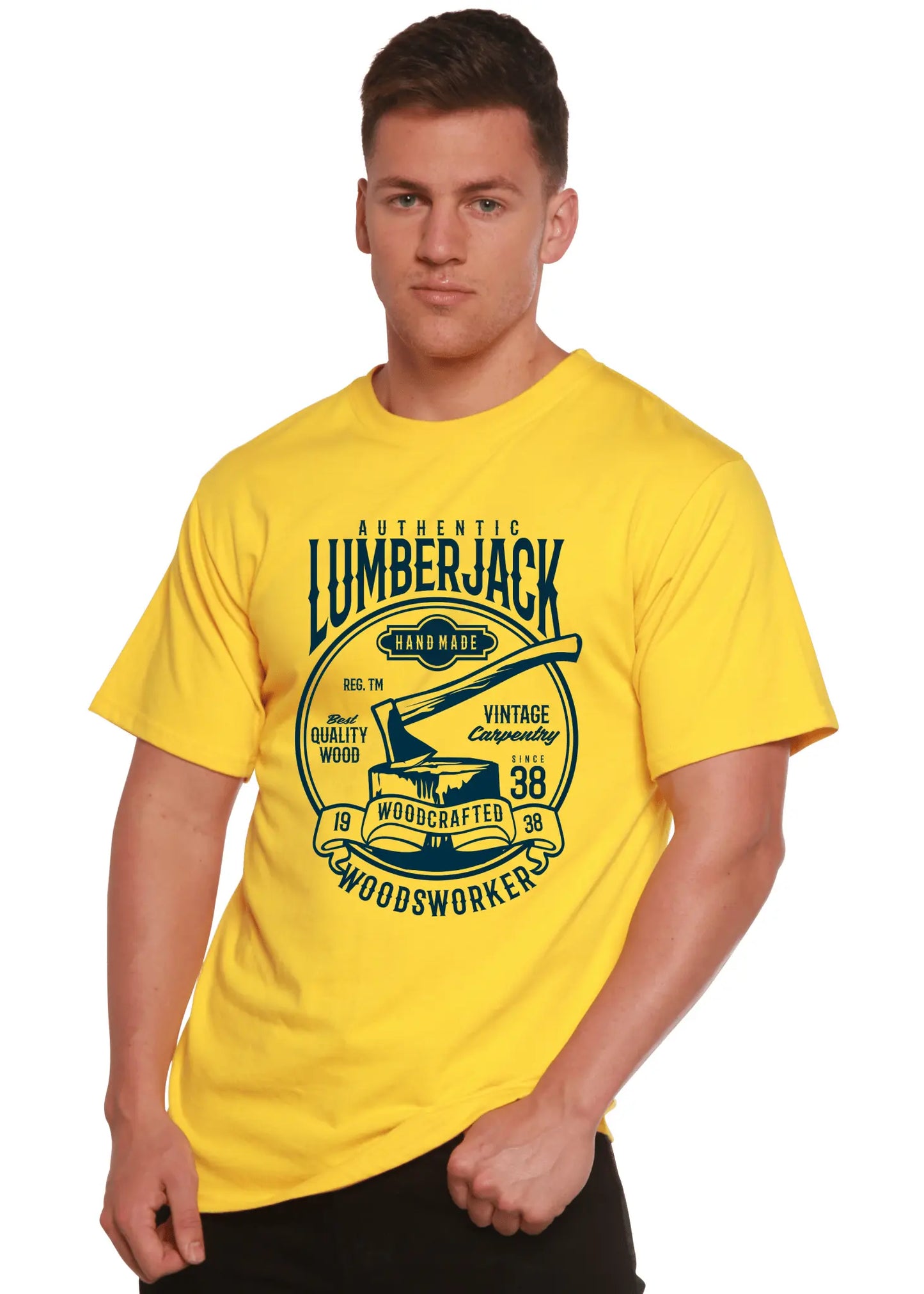 Authentic Lumberjack Men's Bamboo Viscose/Organic Cotton Short Sleeve Graphic T-Shirt - Blade & Thread