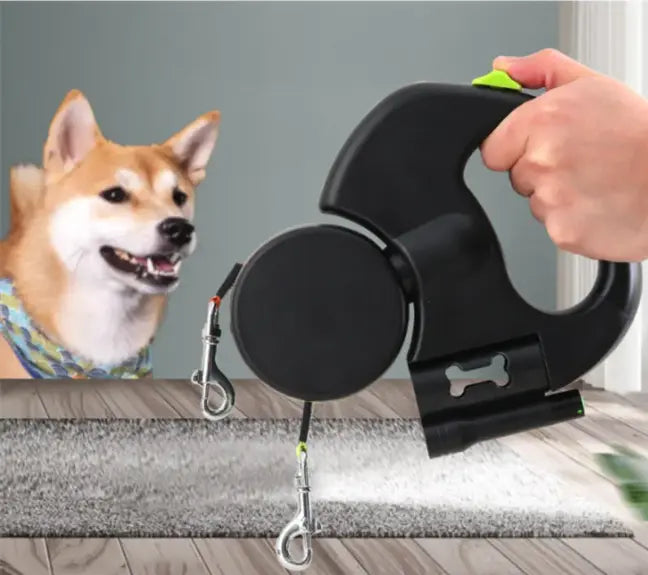 Auto Double Dog Leash - Blade & Thread