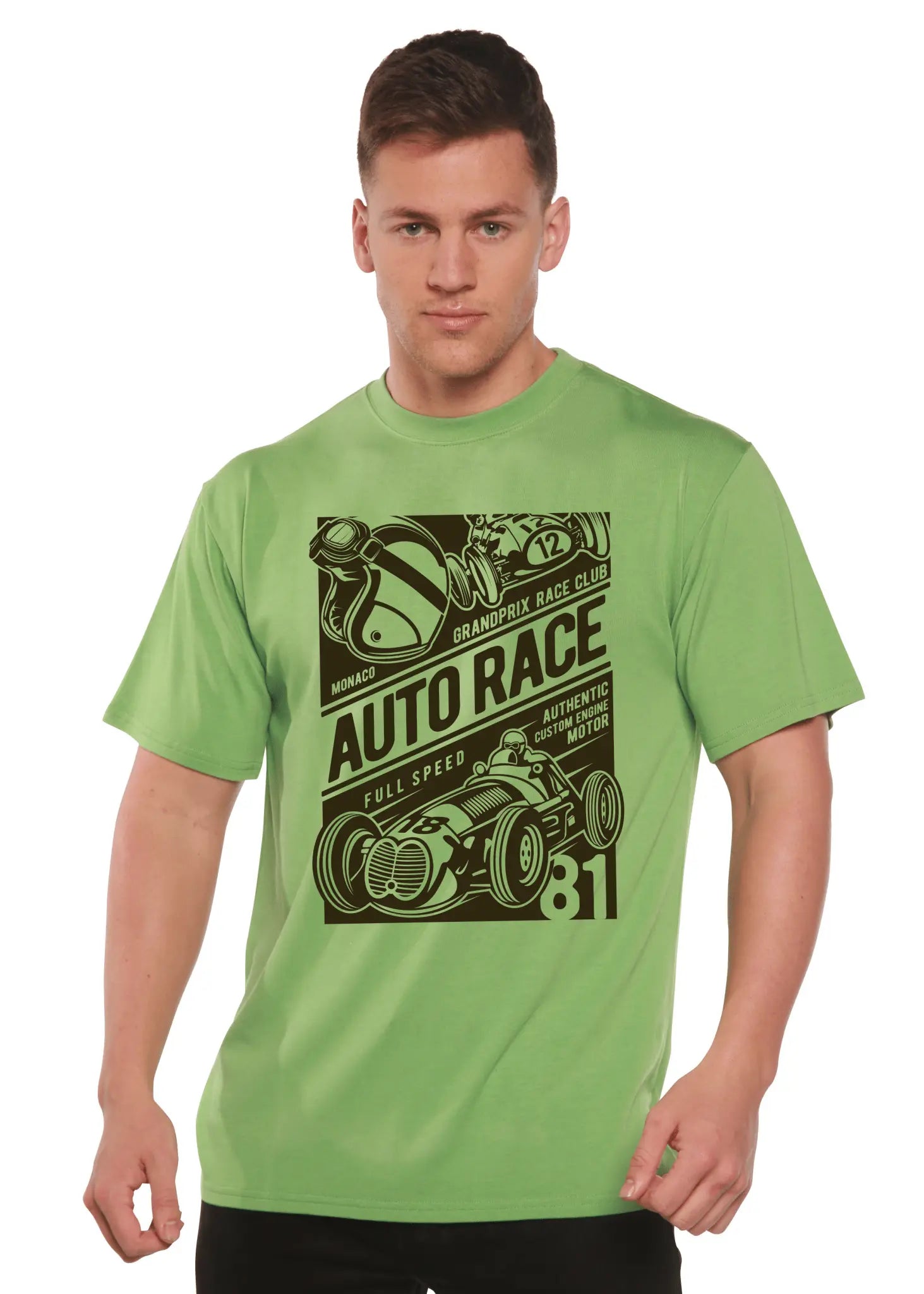 Auto Race Men's Bamboo Viscose/Organic Cotton Short Sleeve Graphic T-Shirt - Blade & Thread