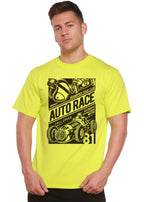 Auto Race Men's Bamboo Viscose/Organic Cotton Short Sleeve Graphic T-Shirt Spun Bamboo