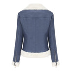 Autumn and winter fleece leather women's warm long-sleeved lapel coat jacket nowadaysfashion