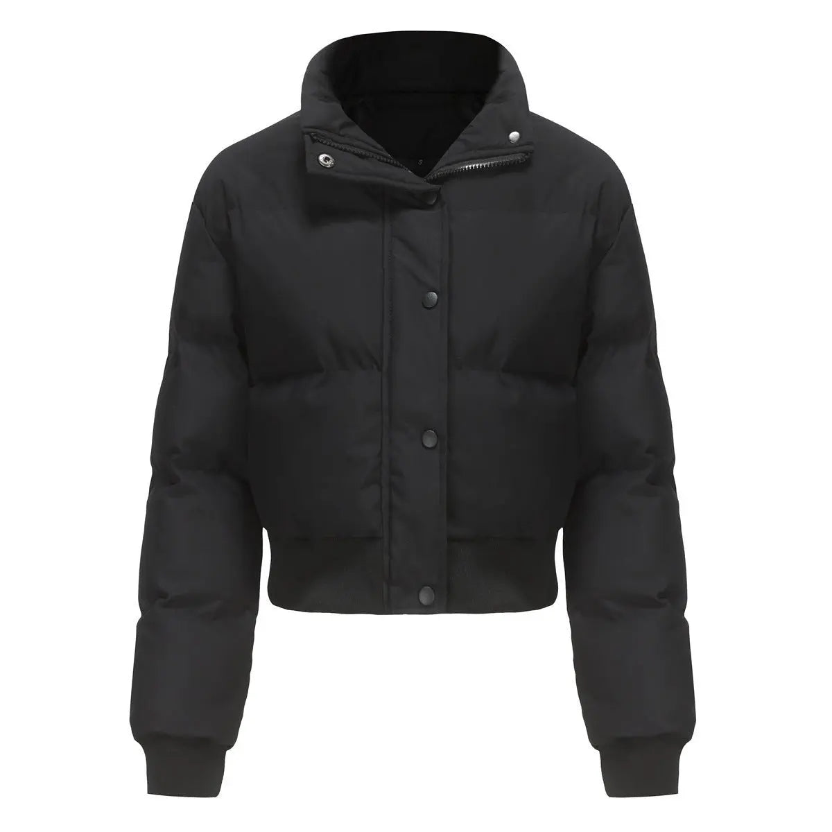 Autumn and winter women's short long-sleeved turtleneck warm jacket - Blade & Thread