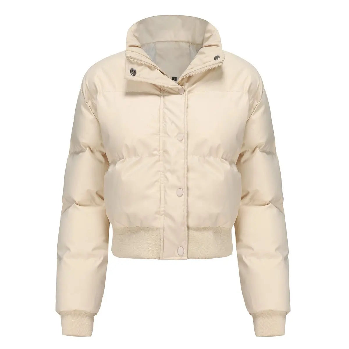 Autumn and winter women's short long-sleeved turtleneck warm jacket - Blade & Thread