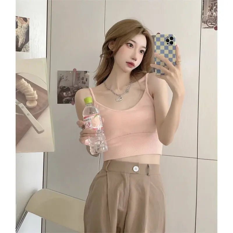 Autumn Two Piece Suit Hoodies Women Loose Bat Sleeve Tops Fashion Popular Crop Sweatshirts+Camis - Blade & Thread