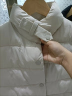 Autumn Winter Coat Women's Solid Loose Vest Stand Collar Long Vest Bodywarm Cotton Padded nowadaysfashion