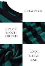 Autumn Winter Knitted Striped Sweater Casual Oversized Pullovers Sweaters nowadaysfashion