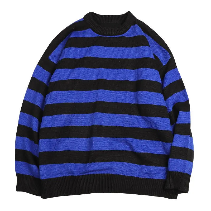 Autumn Winter Knitted Striped Sweater Casual Oversized Pullovers Sweaters nowadaysfashion
