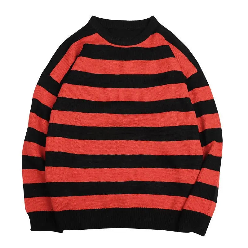 Autumn Winter Knitted Striped Sweater Casual Oversized Pullovers Sweaters nowadaysfashion